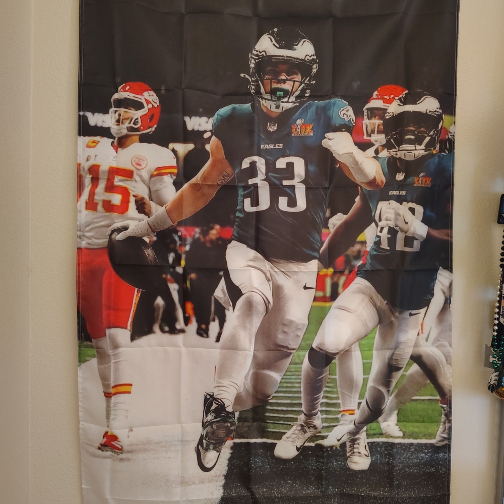 Cooper DeJean pick 6 super bowl 3 x 5 foot custom flag